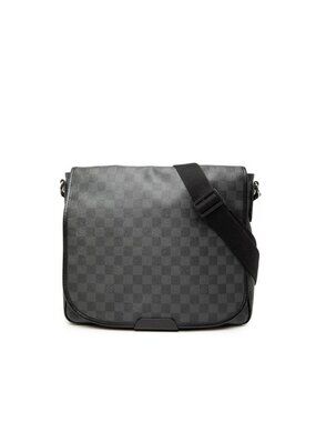 Louis Vuitton Damier Daniel MM Crossbody Shoulder Bag Black Leather 1
